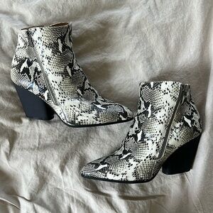 Size 8 Snakeskin Boots, Very Gently Worn